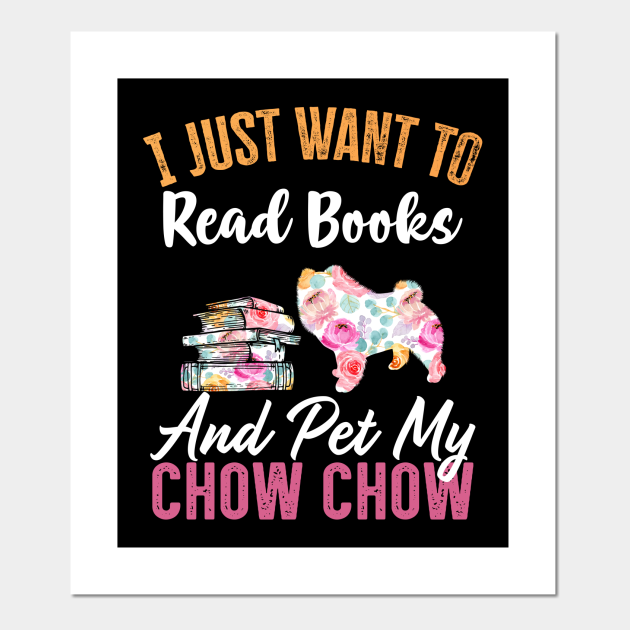 Funny Dog & Books Lovers Gift I Just Want to Read Books and Pet My